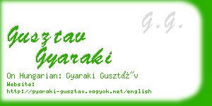 gusztav gyaraki business card
